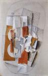 Georges Braque. Still-Life with a Violin, Glass and Pipe on Table (also known as Music).