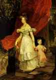Karl Brulloff. Portrait of Grand Duchess Elena Pavlovna and Her Daughter Maria.