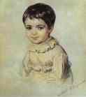 Karl Brulloff. Portrait of Maria Kikina as a Child.