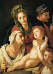 Agnolo Bronzino. Holy Family with St.Elizabeth (or St. Anne?) and the Infant St. John the Baptist.