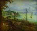 Jan Brueghel the Elder. River Landscape with Wood-Cutters.