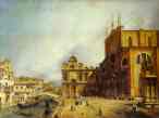 Canaletto. Santi Giovanni e Paolo and the Scuola di San Marco.