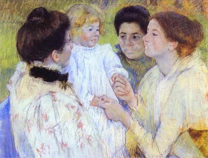 Mary Cassatt. Women Admiring a Child.