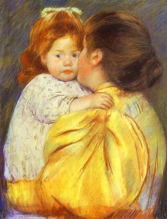 Mary Cassatt. Maternal Kiss.