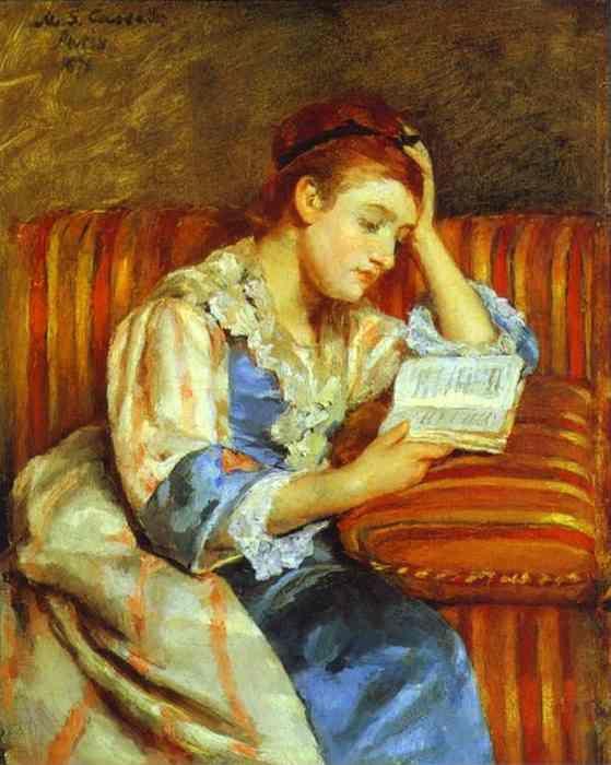 Mary Cassatt. Young Woman Reading.