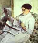Mary Cassatt. Reading Le Figaro. (Portrait of the Artist's Mother).