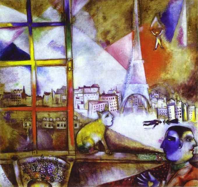 Marc Chagall. Paris through the Window. / Paris par la fenêtre.