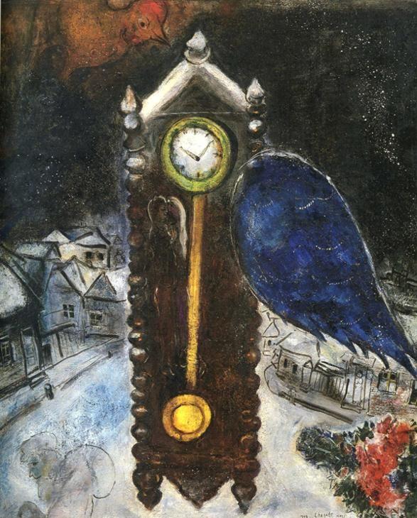 Marc Chagall. Clock with Blue Wing.