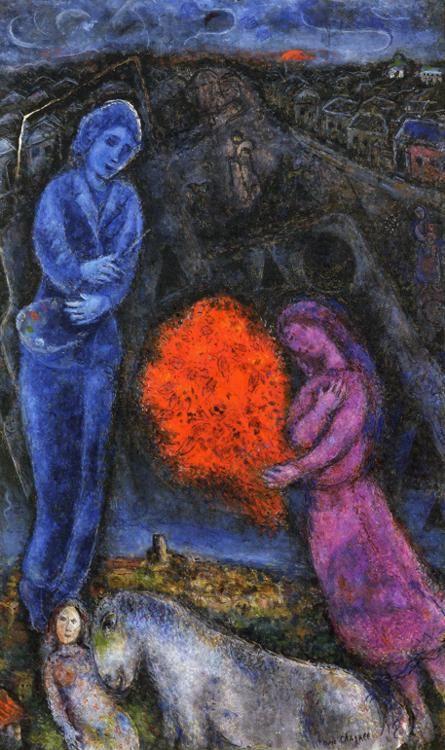 Marc Chagall. Saint-Paul de Vance at Sunset.