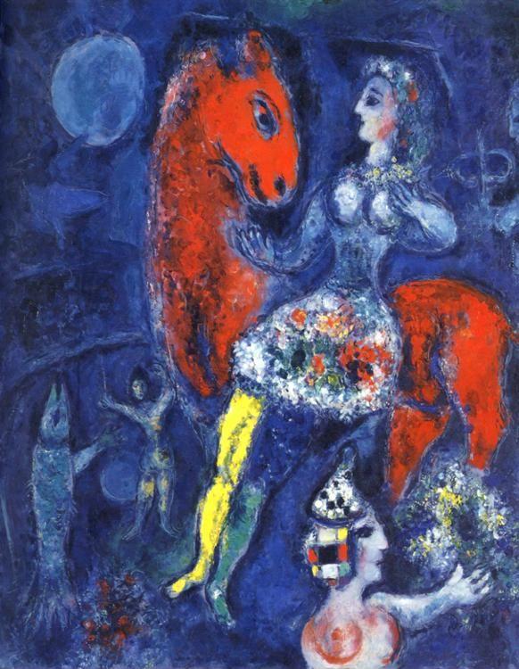 Marc Chagall. Horsewoman on Red Horse.