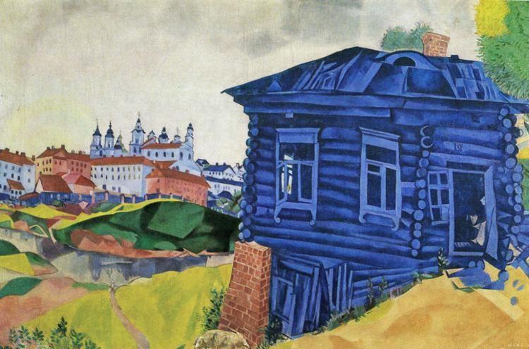 Marc Chagall. The Blue House (La maison bleue).