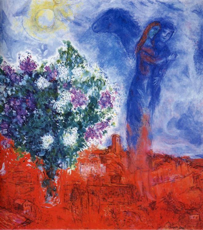 Marc Chagall. Lovers over Sant-Paul.