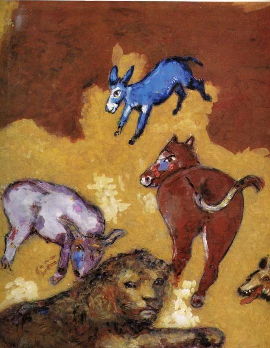 Marc Chagall. The Lion Grown Old (Le lion devenu vieux).