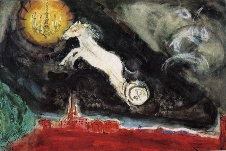 Marc Chagall. Scene design for the Finale of the Ballet "Aleko".