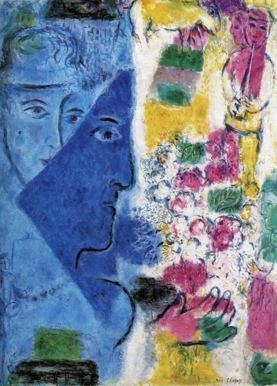 Marc Chagall. The Blue Face (Le visage bleu).