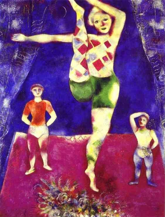 Marc Chagall. Les Trois Acrobates.
