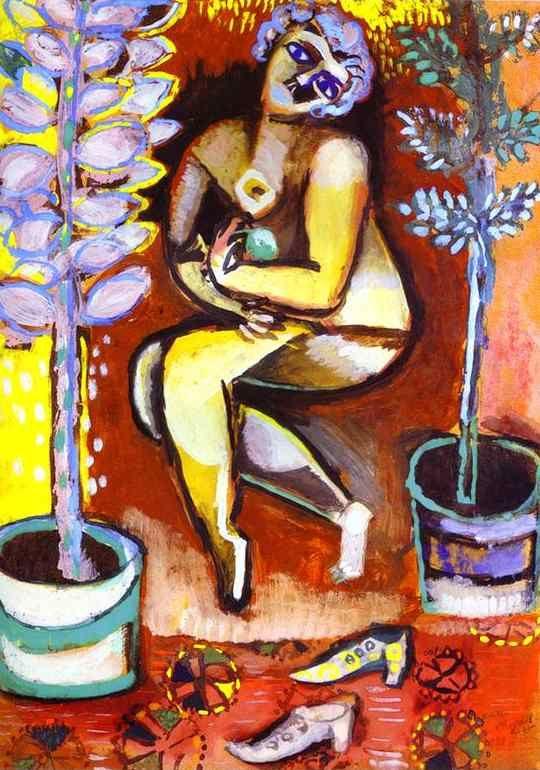 Marc Chagall. Nu aux fleurs.
