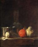 Jean-Baptiste-Simeon Chardin. Carafe, Silver Goblet and Fruit.
