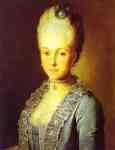 Carl-Ludwig Johann Christineck. Portrait of Alexandra Perfilyeva, née Countess Tolstaya.