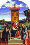 Cima da Conegliano. Madonna and Child between St. John the Baptist and St. Mary Magdalen.