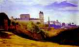 Jean-Baptiste-Camille Corot. Rome: The Church of Trinità dei Monti Seen from the Valley of Trinità dei Monti.