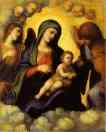 Correggio. Madonna and Child in Glory with Angels.