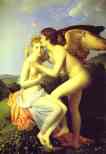 François-Pascal-Simon Gérard. Amor and Psyche, also known as Psyche Receiveing Her First Kiss of Love.