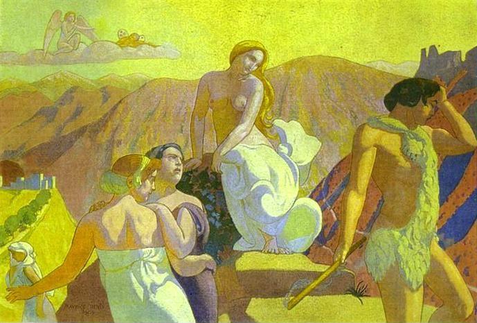 Maurice Denis. The Story of Psyche. Panel 6: Psyche's Kin Bid Her Farewell on a Mountain Top.