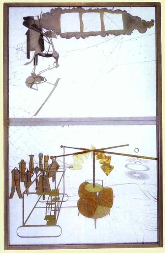 Marcel Duchamp. The Bride Stripped Bare By Her Bachelors, Even or The Large Glass.