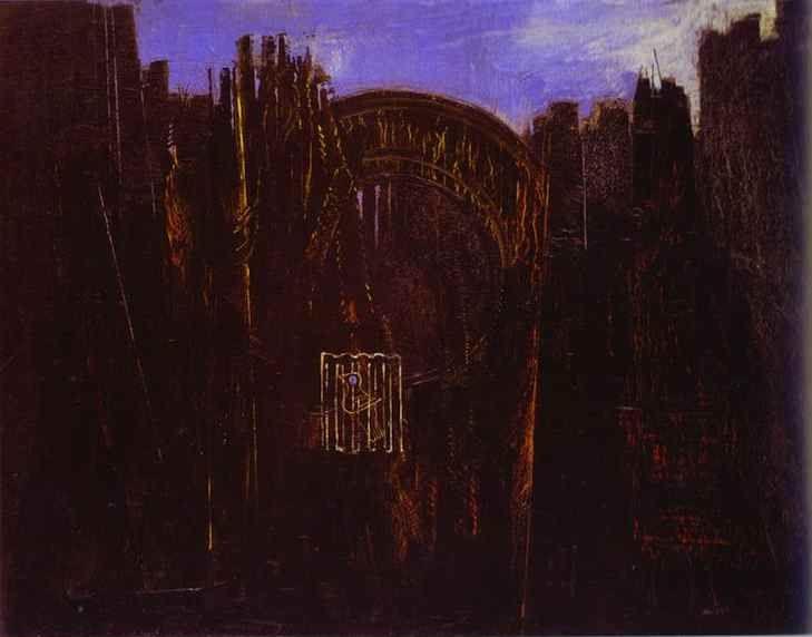 Max Ernst. Cage, Forest and Black Sun / Cage, forêt et soleil noir.
