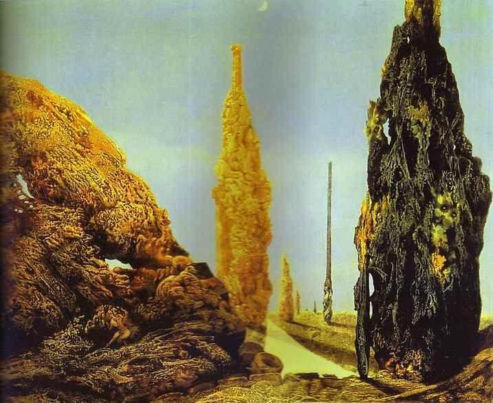Max Ernst. Lone Tree and United Trees / Arbre solitaire et arbres conjugaux.