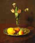 Henri Fantin-Latour. Lemons, Apples and Tulips (Citron, pommes et tulipes).