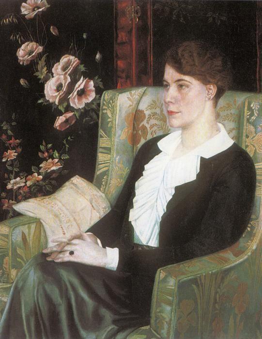 Pavel Filonov. Portrait of Evdokiya Nikolaevna Glebova, the Artist's Sister.