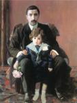 Portrait of Arman Franzevich Aziber with His Son.