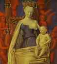 Jean Fouquet. Diptych de Moulin. Madonna and Child. Left panel.