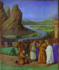 Jean Fouquet. Report of Saul's Death to David. Miniature from the Les Antiquites judaiques.