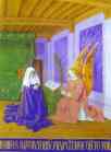 Jean Fouquet. Second Annunciation. Miniature from the Book of Hours of Etienne Chevalie.