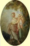 Jean-Honoré Fragonard. Young Woman Holding Up Her Child.