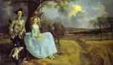 Thomas Gainsborough. Robert Andrews and His Wife Frances. Detail.