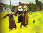 Paul Gauguin. Breton Girls Dancing, Pont-Aven.