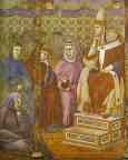 Giotto. Preaching before Pope Honorius III. Detail.