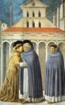 Benozzo Gozzoli. Vision of St. Dominic and Meeting of St. Francis and St. Dominic. Detail.