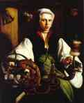 Maerten Jacobsz van Heemskerck. Portrait of a Lady with a Spindle and Distaff.