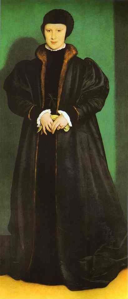 Hans Holbein. Portrait of Christina of Denmark.