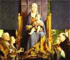 Antonello da Messina. Madonna with the Saints Nicholas of Bari, Anastasia, Ursula and Dominic (San Cassiano Altar).