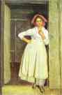 Alexander Ivanov. Girl from Albano Standing in the Doorway.