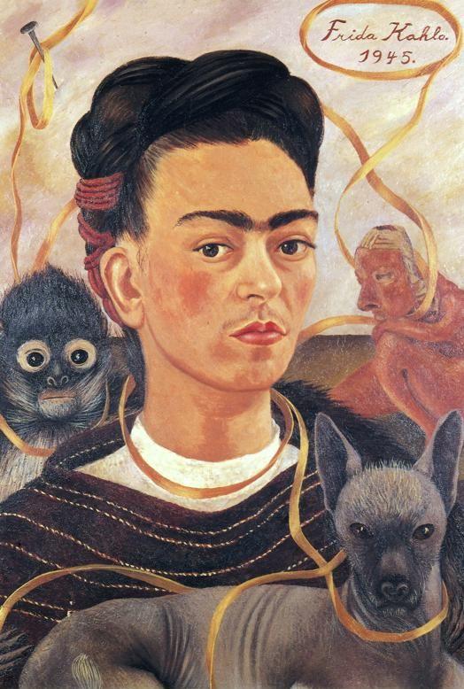 Frida Kahlo. Self-Portrait with Small Monkey.