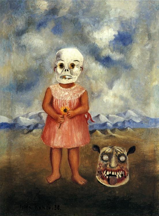 Frida Kahlo. Girl with Death Mask.
