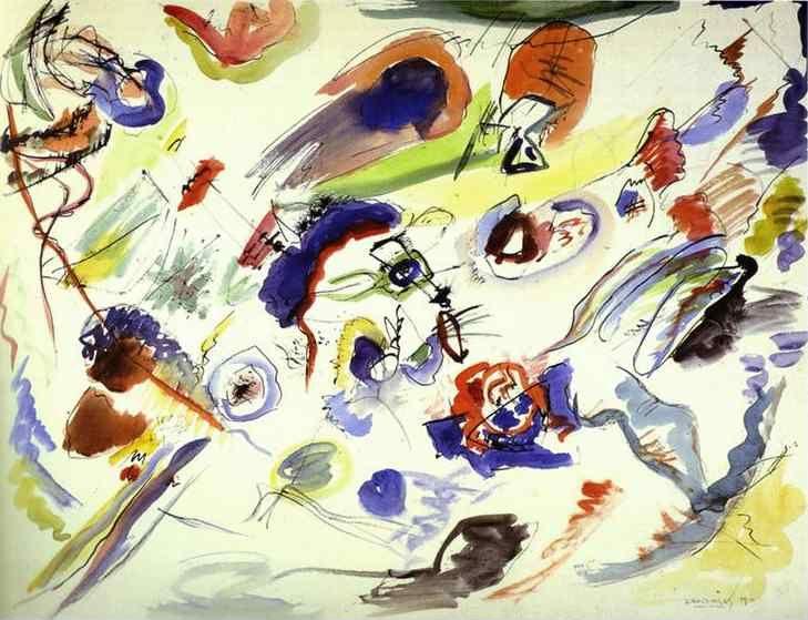 Wassily Kandinsky. Untitled (First Abstract Watercolor).