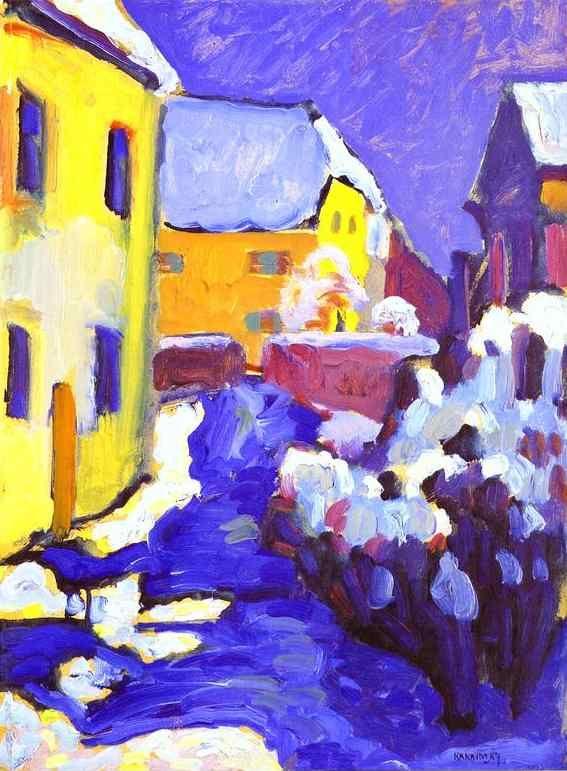 Wassily Kandinsky. Cemetery and Vicarage in Kochel.